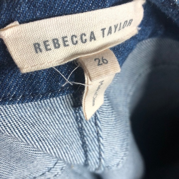 Rebecca Taylor Patchwork Cropped Jean Size 26 - Picture 9 of 10
